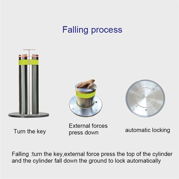 Stainless Steel Manual Semi-automatic Bollards factory